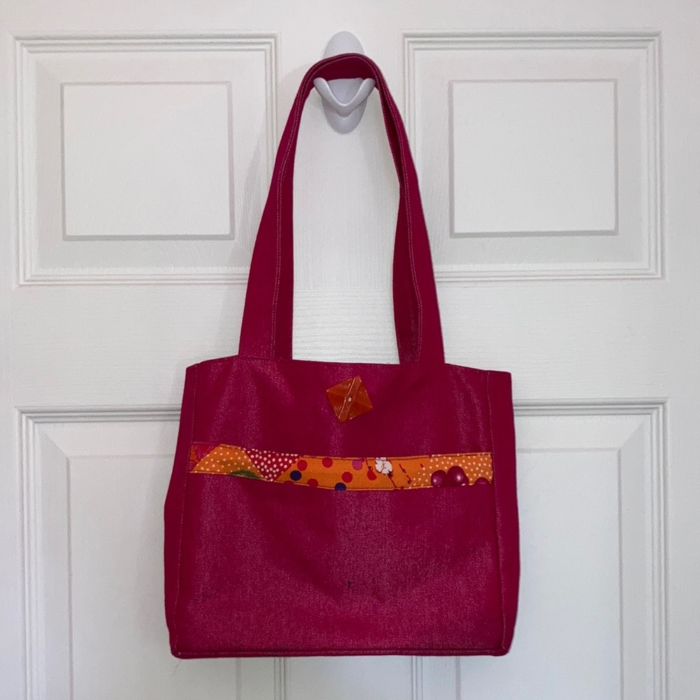 hot pink tote bag